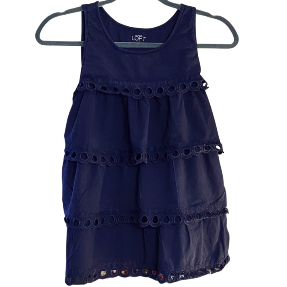 NWOT | Ann Taylor LOFT | Women's Navy Blue Tank Top | Size S